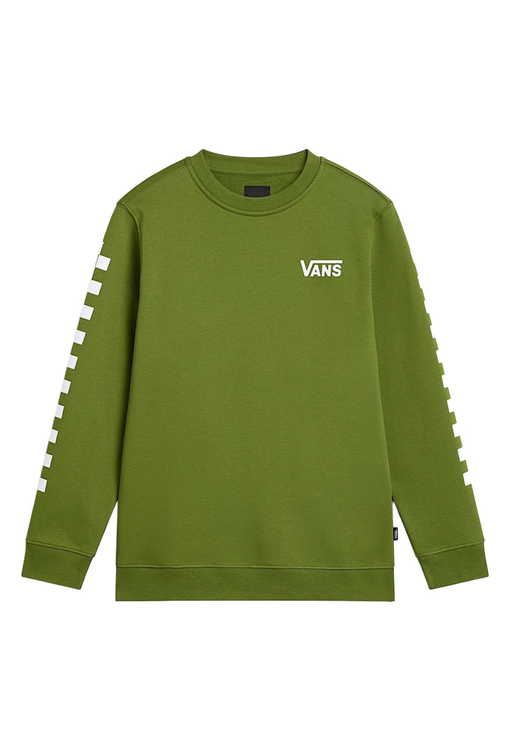 Felpa girocollo verde per bambino