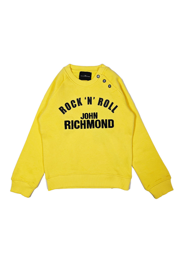 Yellow crewneck sweatshirt for newborns