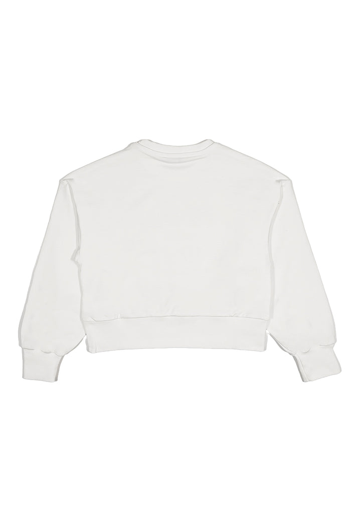 White crewneck sweatshirt for girls