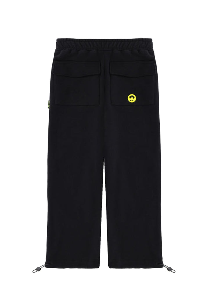 Pantalone felpa cargo nero unisex