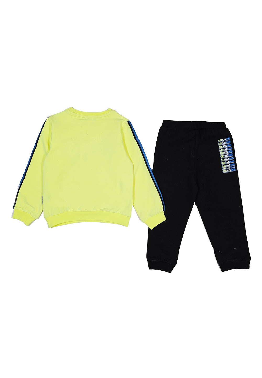 Yellow-black sweatshirt set for newborns