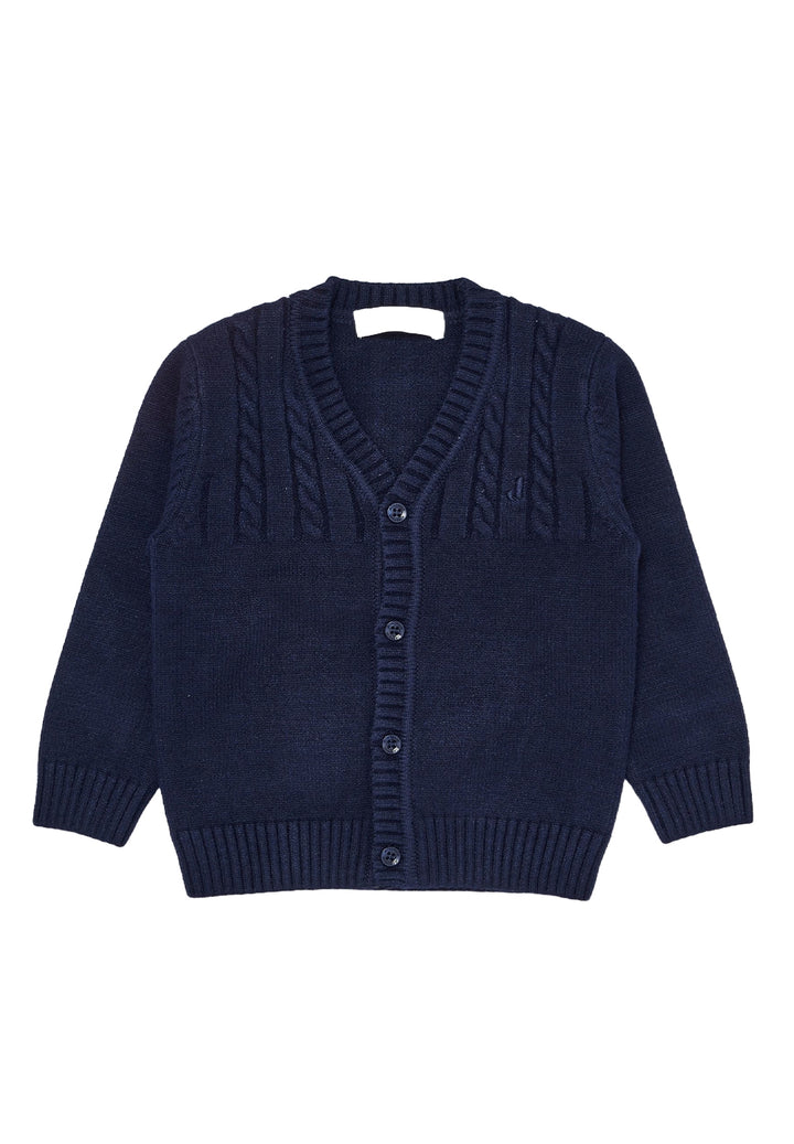 Blaue Strickjacke für Jungen