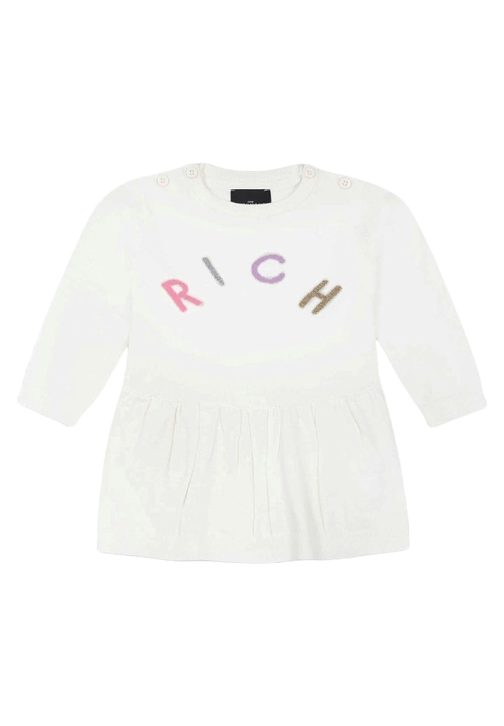 Vestito in maglia bianco per neonata