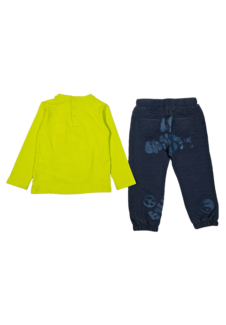 Lime-blue suit for boys