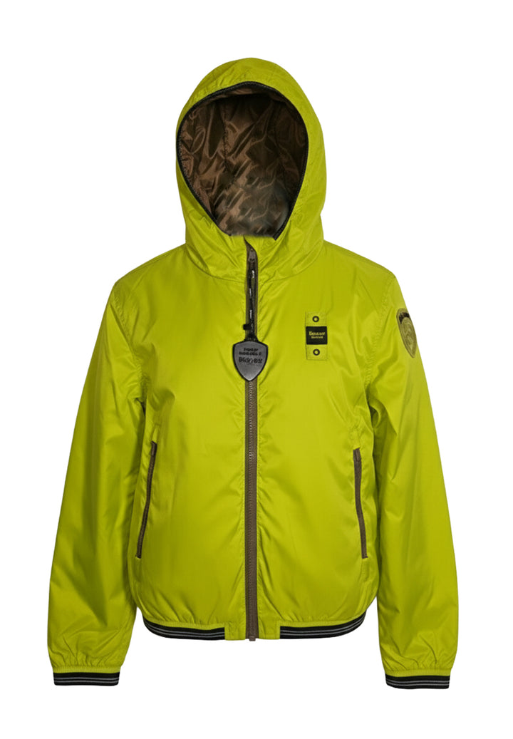 Giubbino reversibile lime-marrone per bambino