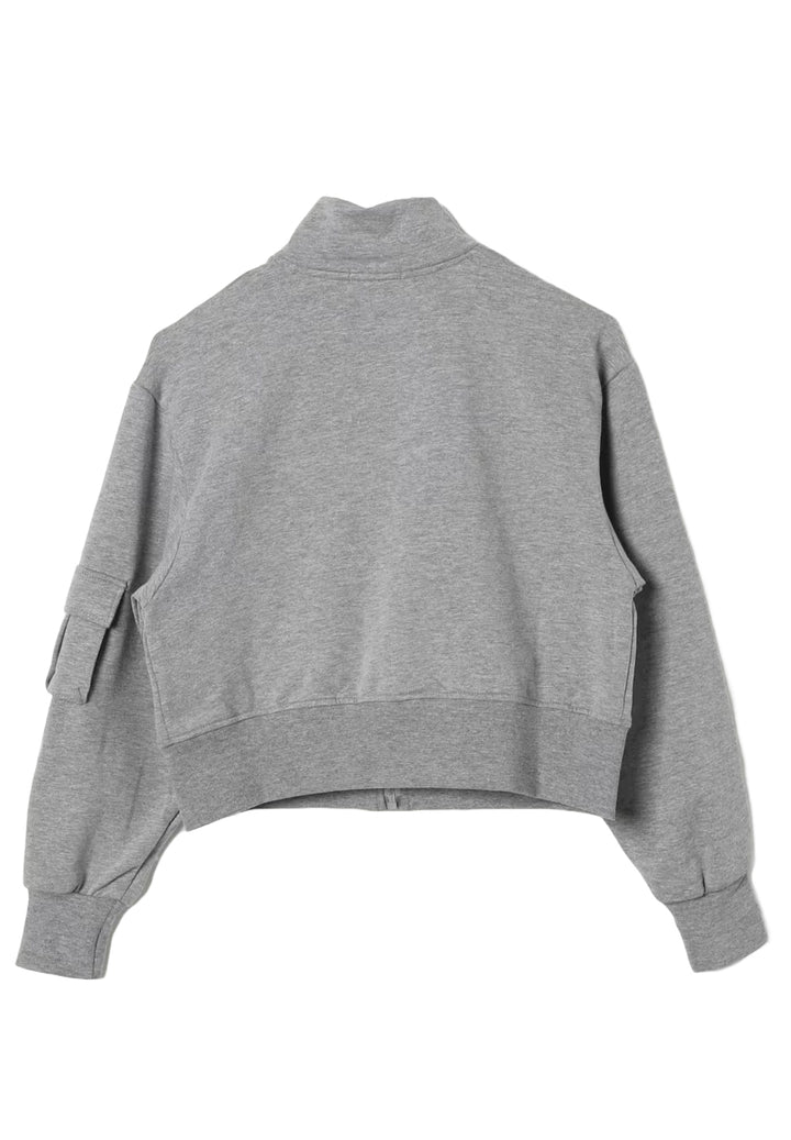 Bomber in felpa grigio per bambina