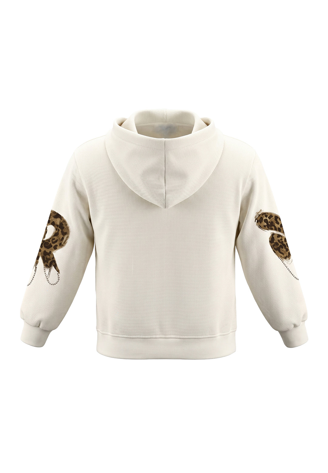 Felpa cappuccio crema per bambina