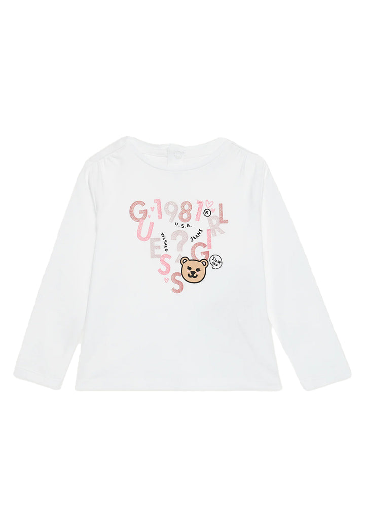 T-shirt bianca per bambina
