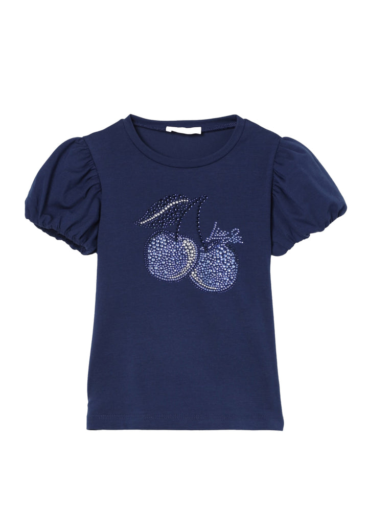 T-shirt blu per bambina