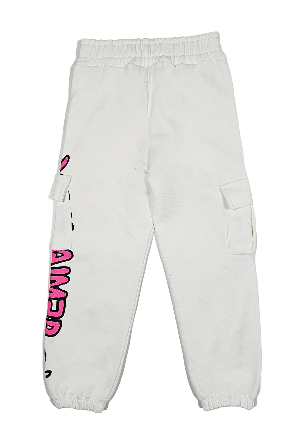 Pantalone felpa bianco per bambina