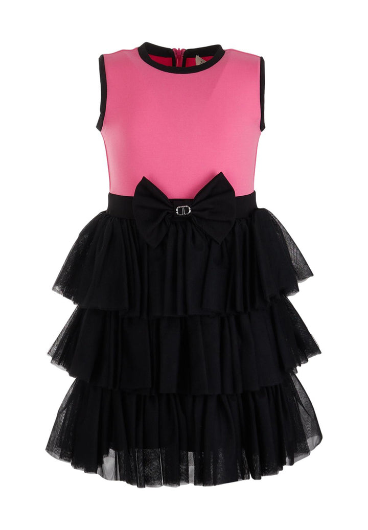 Pink-black dress for girls