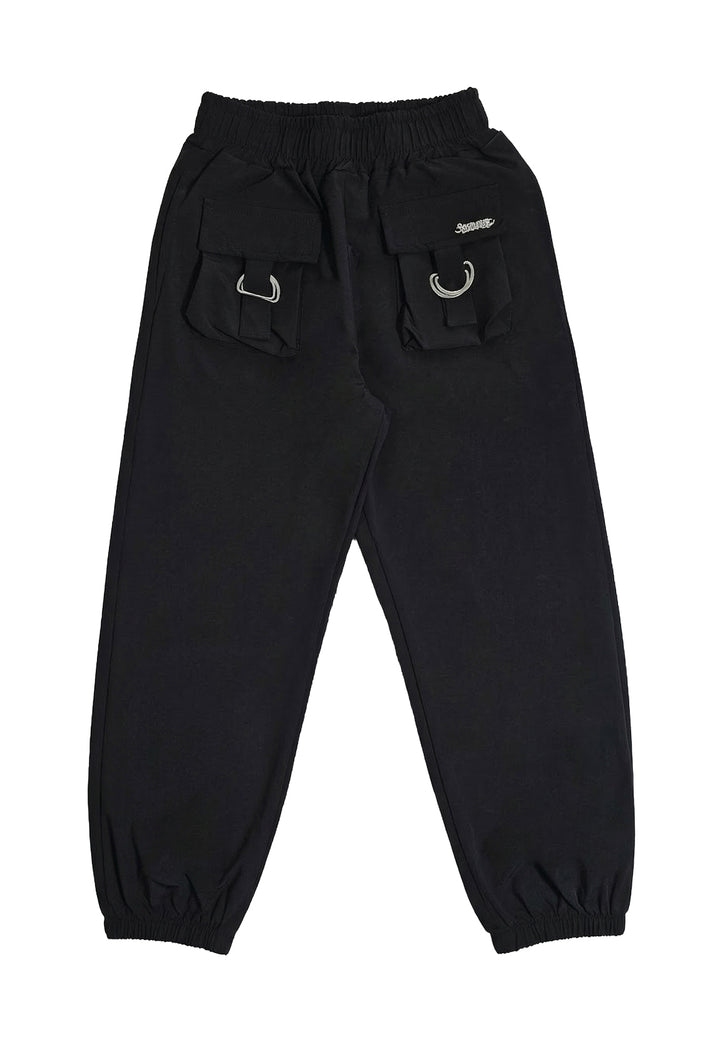 Pantalone cargo nero per bambina