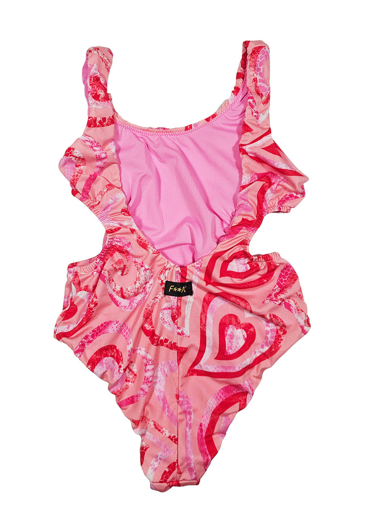 Costume intero rosa per bambina
