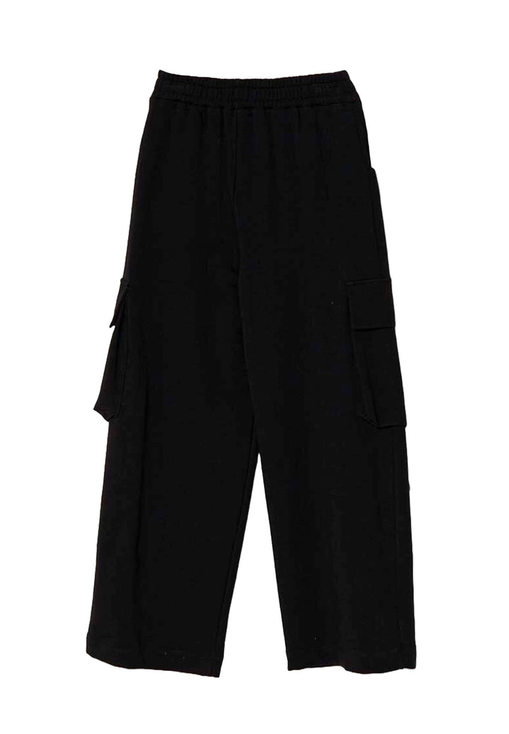 Pantalone felpa nero per bambina