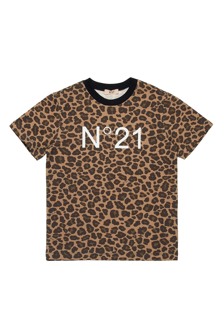 T-shirt leopardata per bambina