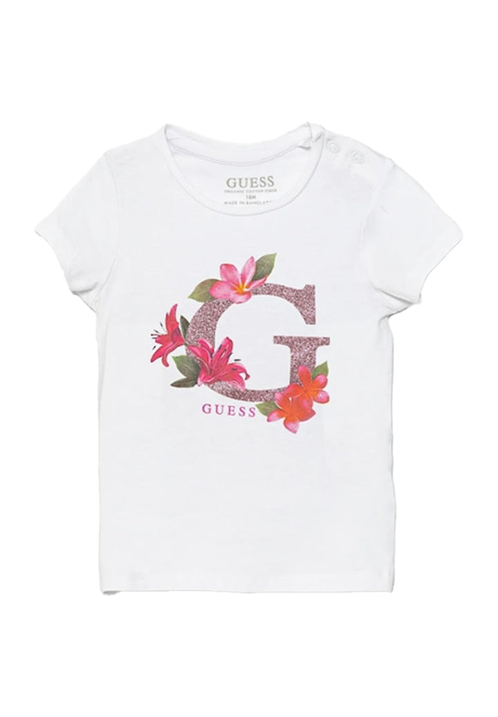 T-shirt bianca per neonata