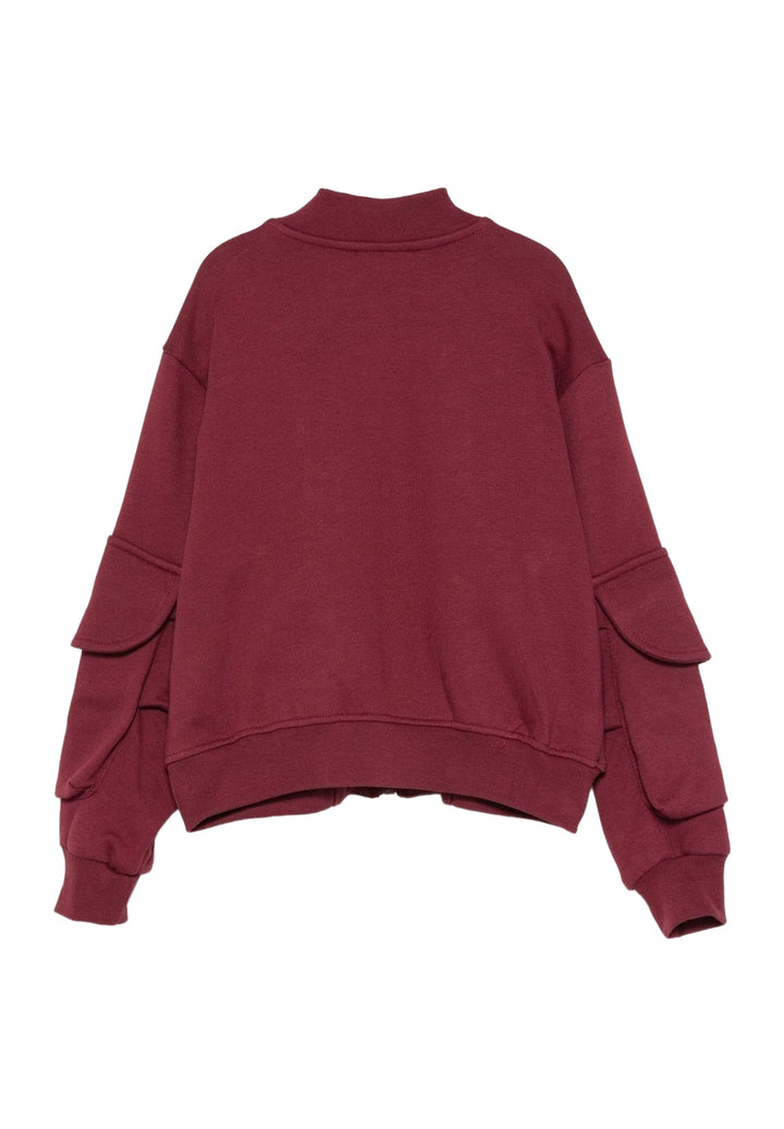 Felpa zip bordeaux unisex