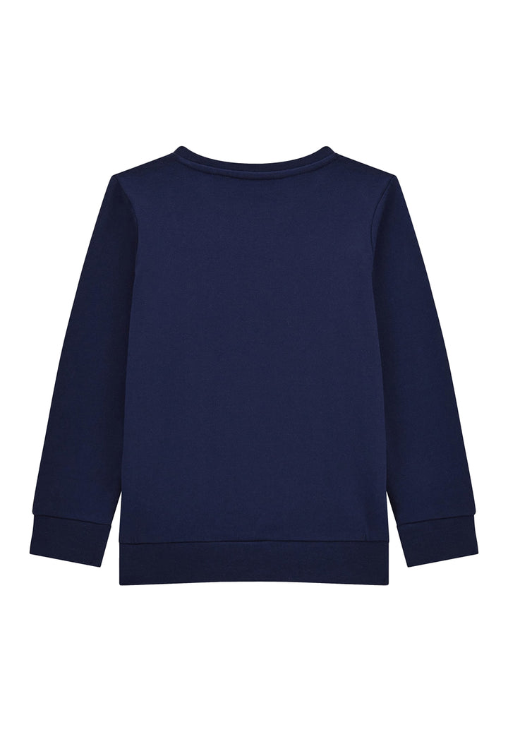 Felpa girocollo blu per neonato