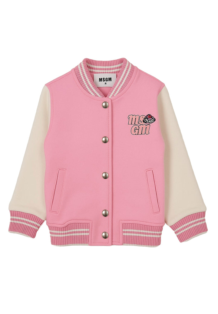 Bomber felpa rosa per neonata
