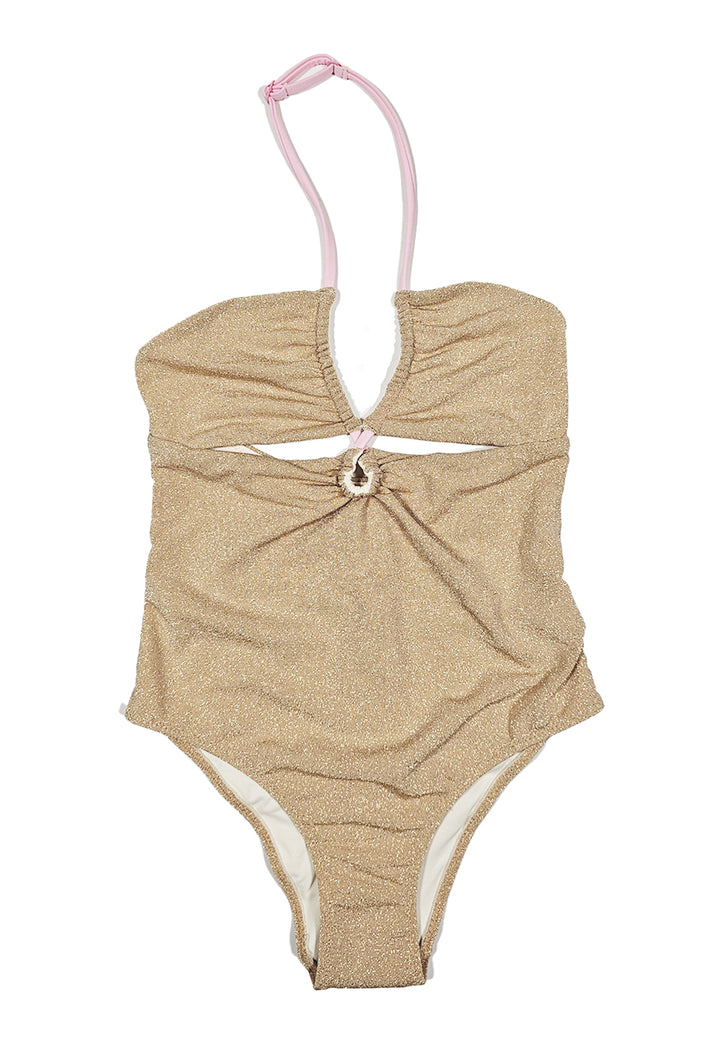 Costume intero oro per bambina