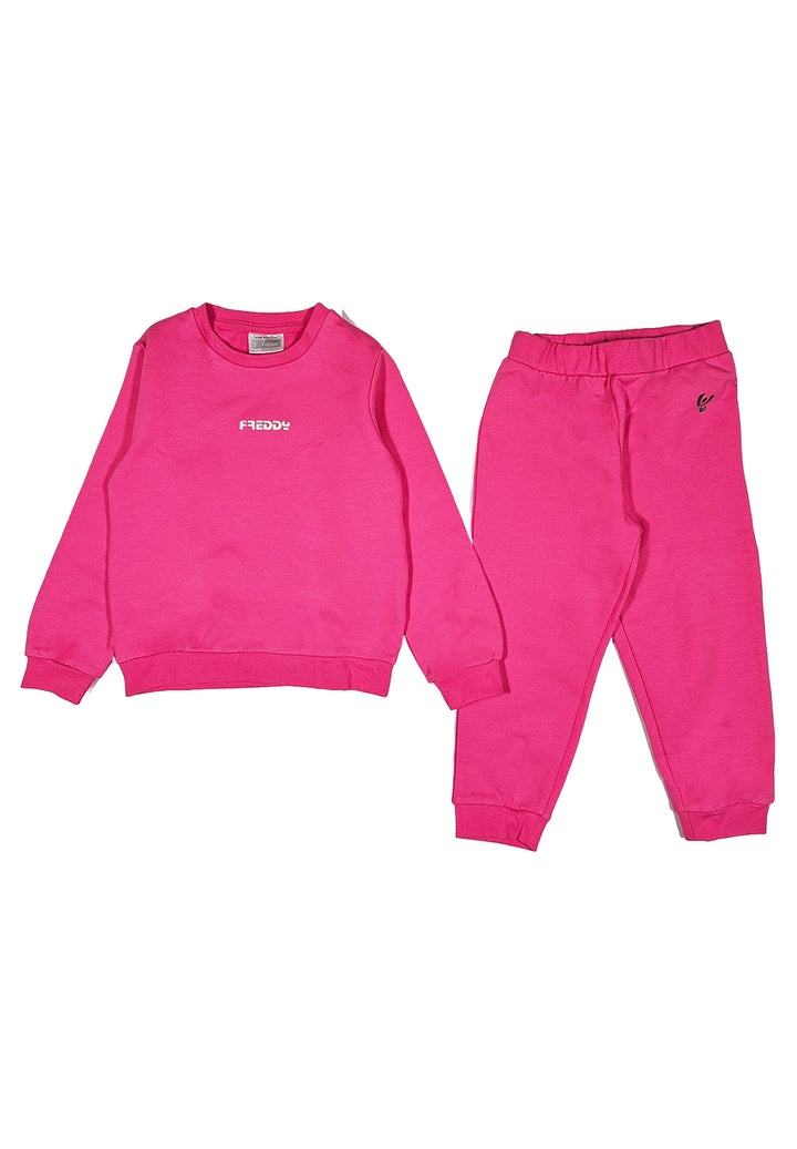 Completo felpa fuxia per bambina