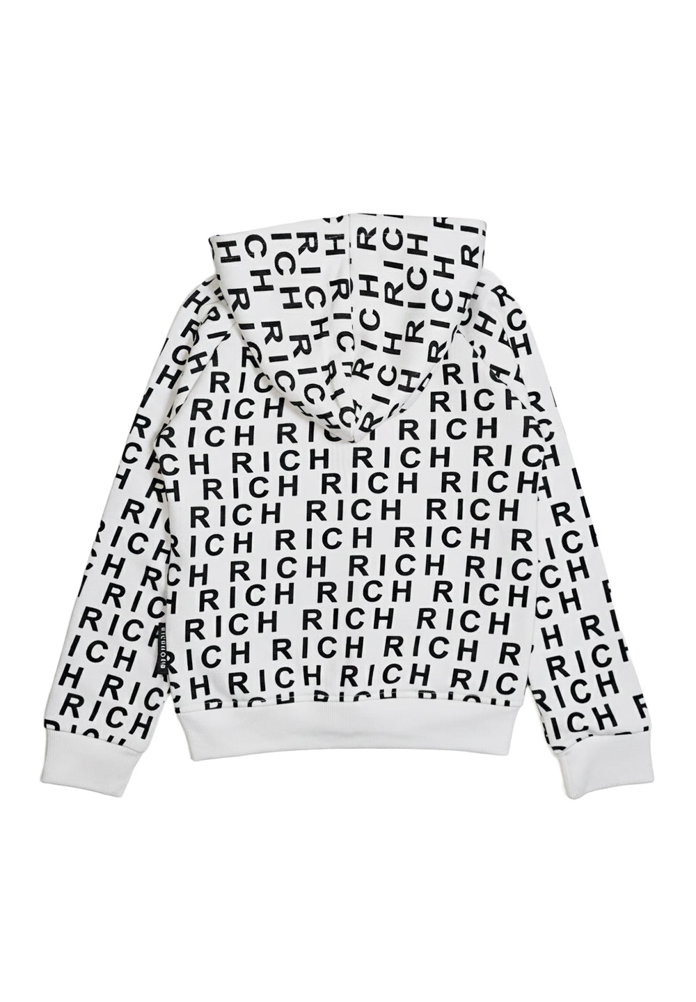 Felpa zip bianca per neonato