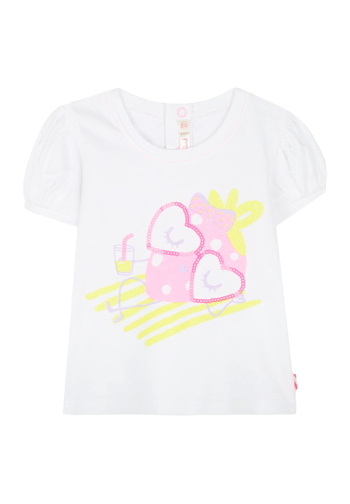 T-shirt bianca per bambina