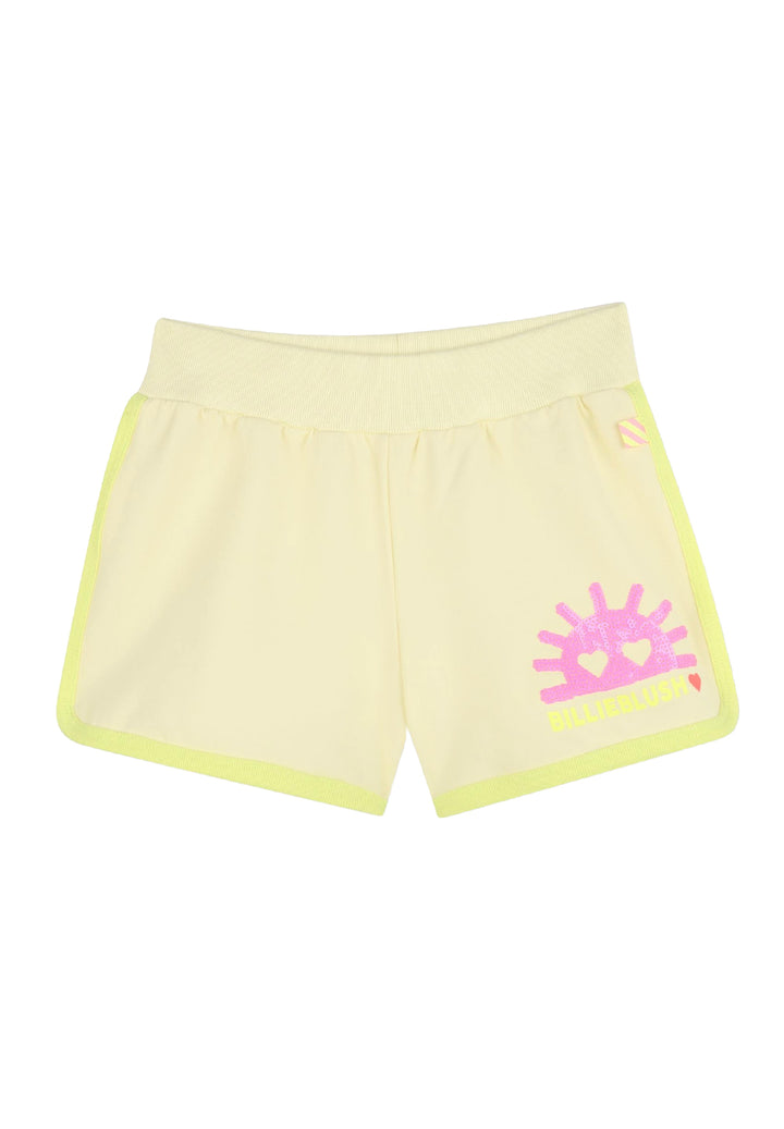 Short felpa giallo per bambina