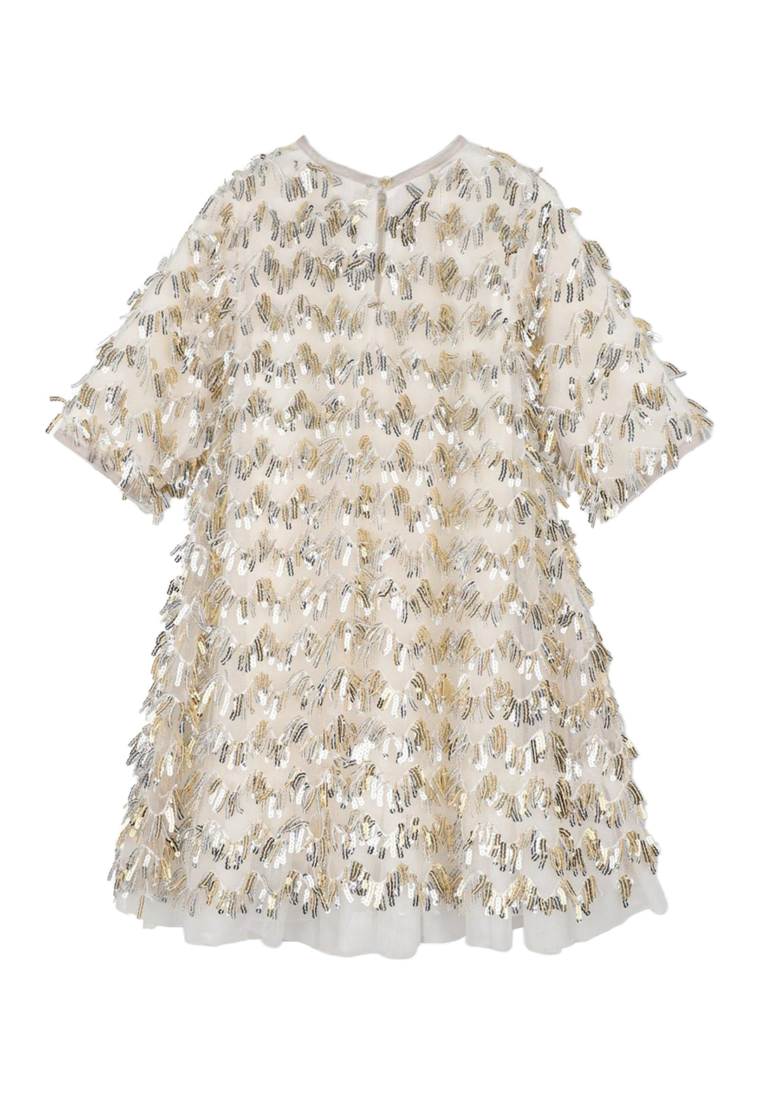 Vestito oro-argento per bambina
