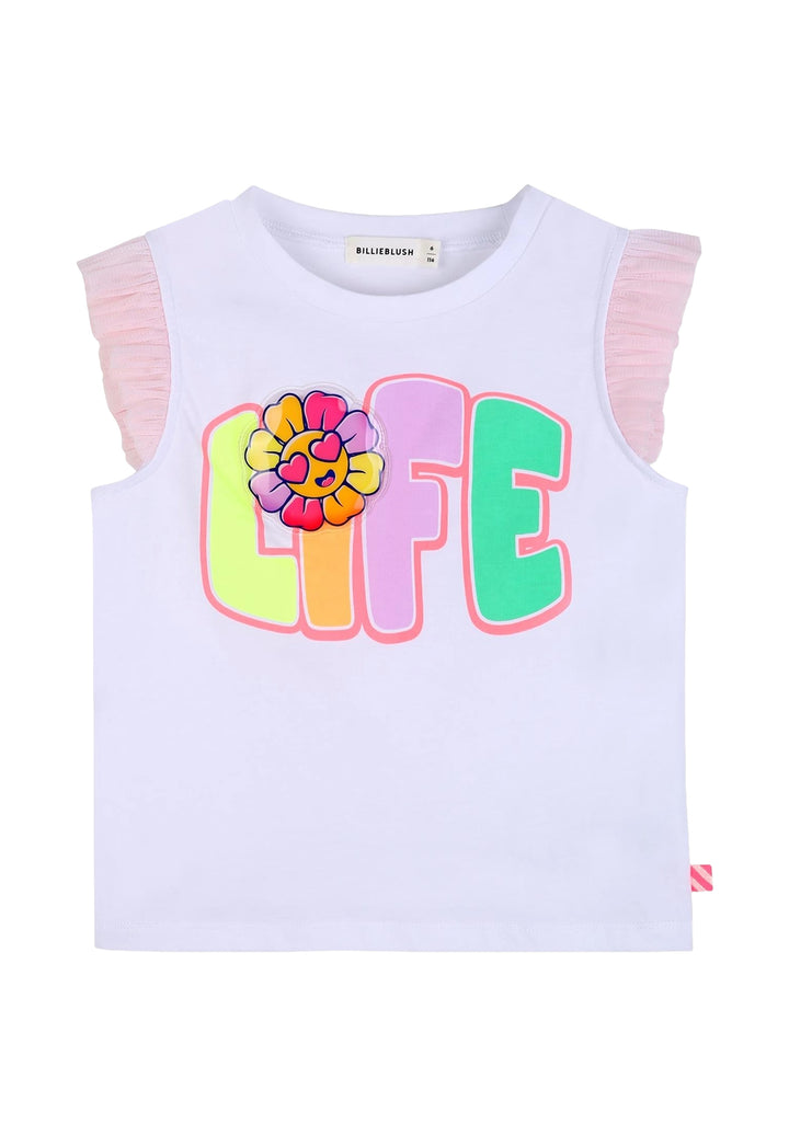 T-shirt bianca per bambina