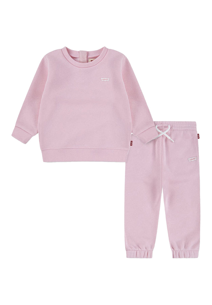 Completo felpa rosa per neonata