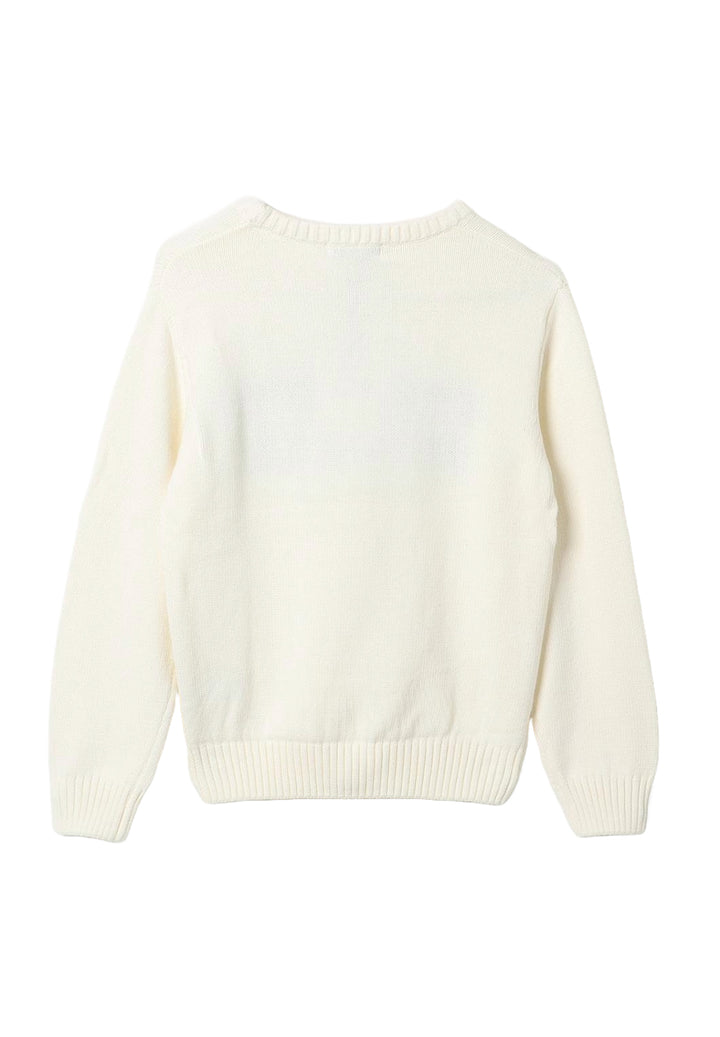 Maglione crema per bambina