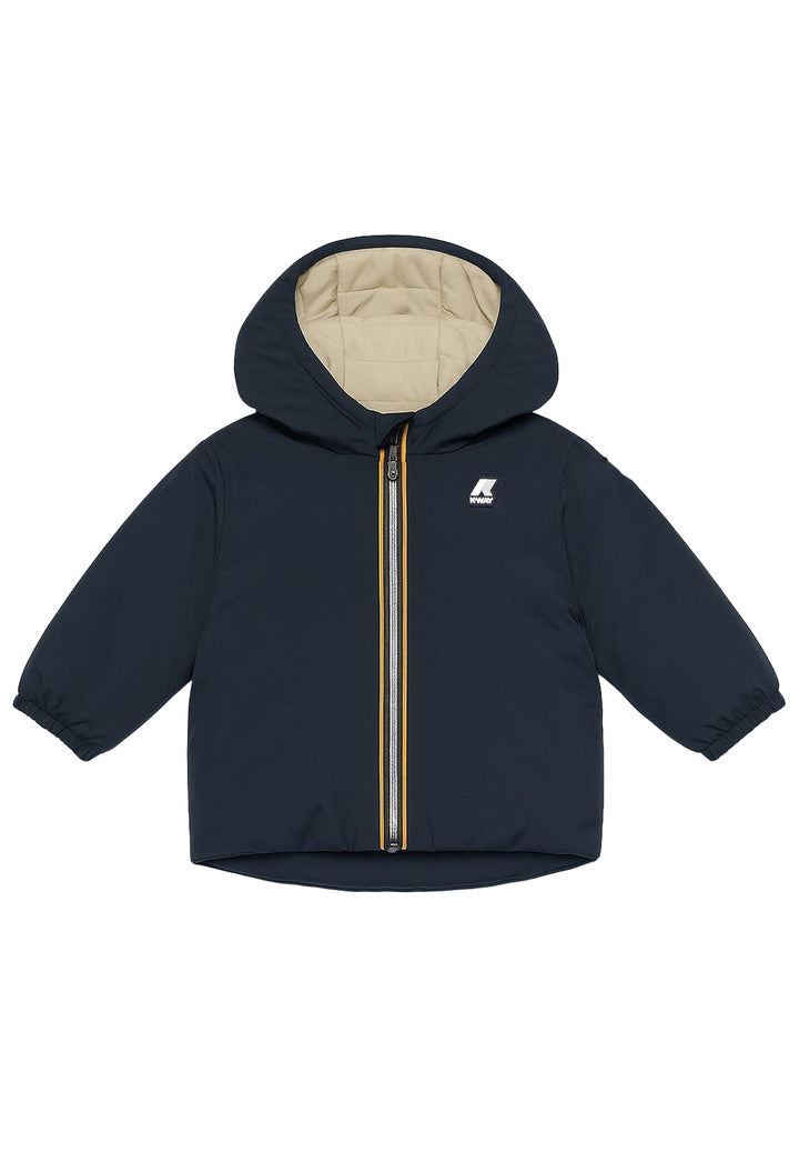 Giubbotto reversibile blu-beige per neonato