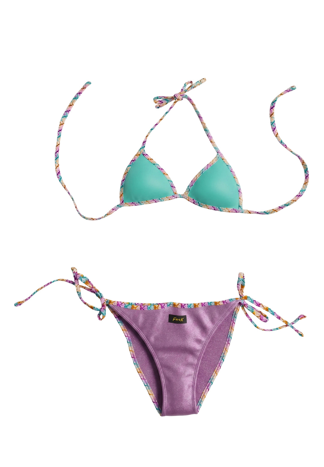 Costume bikini multicolor per bambina
