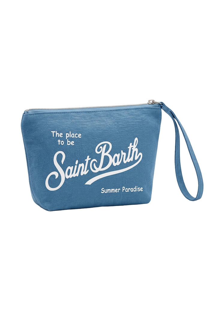 Pochette lino blu denim per bambina