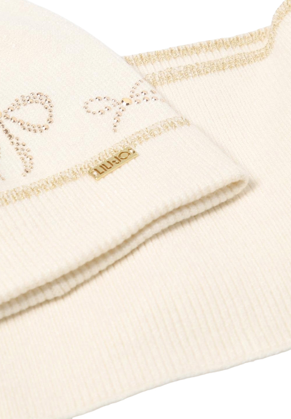 Set cappello crema per bambina
