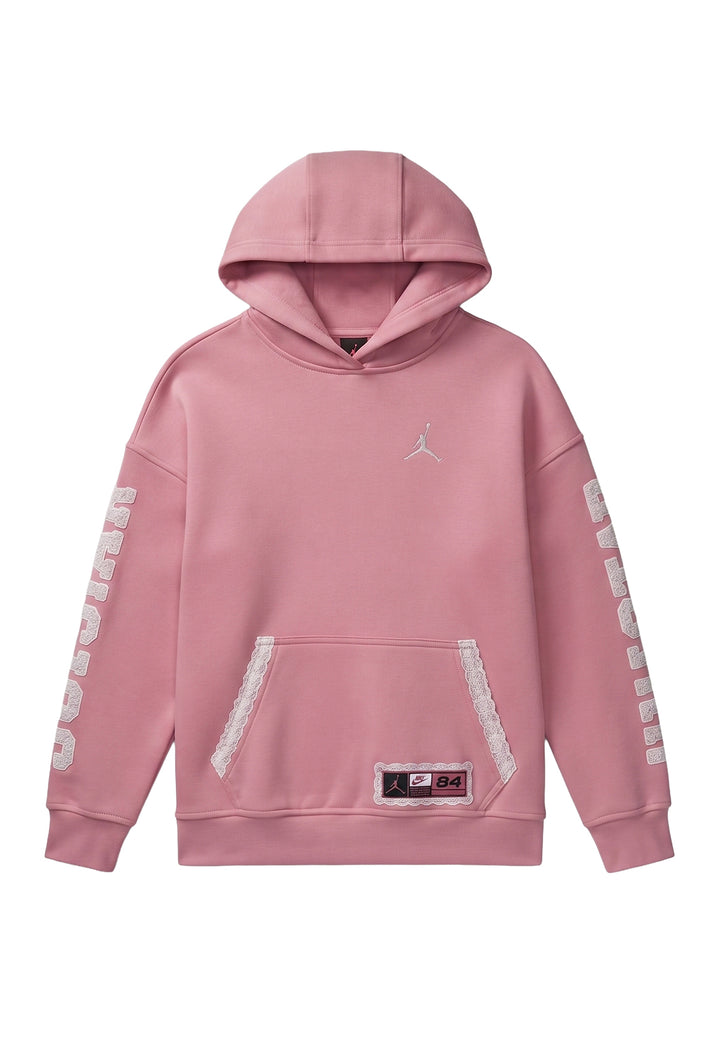 Felpa cappuccio rosa per bambina