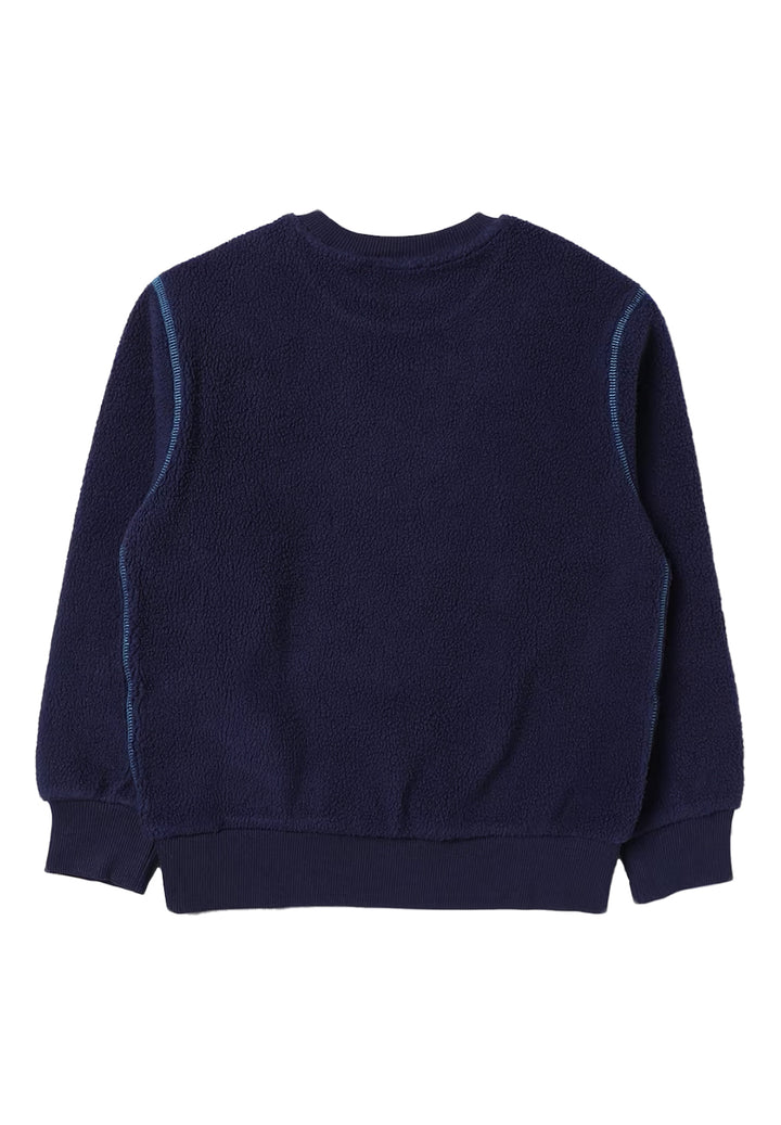 Blaues Sweatshirt mit Rundhalsausschnitt für Jungen