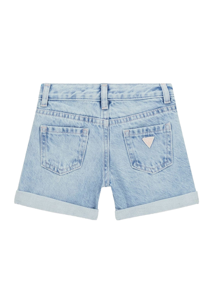 Short blu denim per neonata