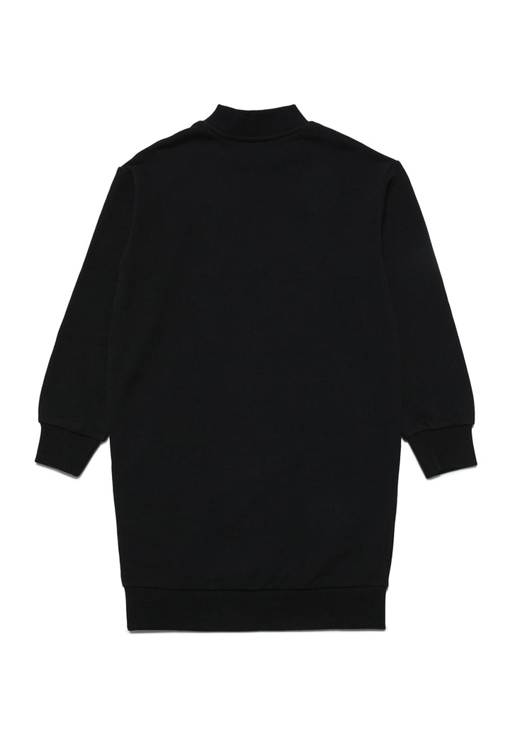 Black sweatshirt dress for girls