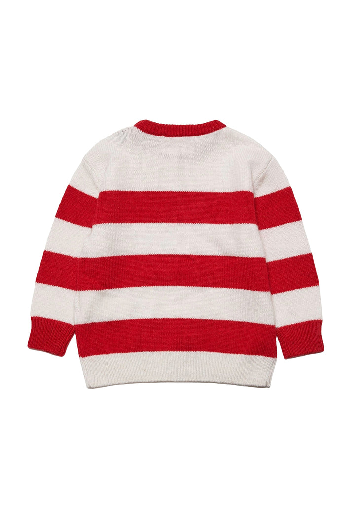 Cream-red baby sweater