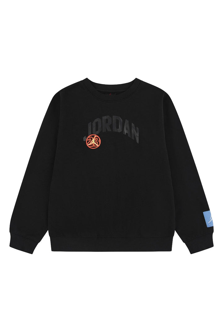 Felpa girocollo nera per bambino