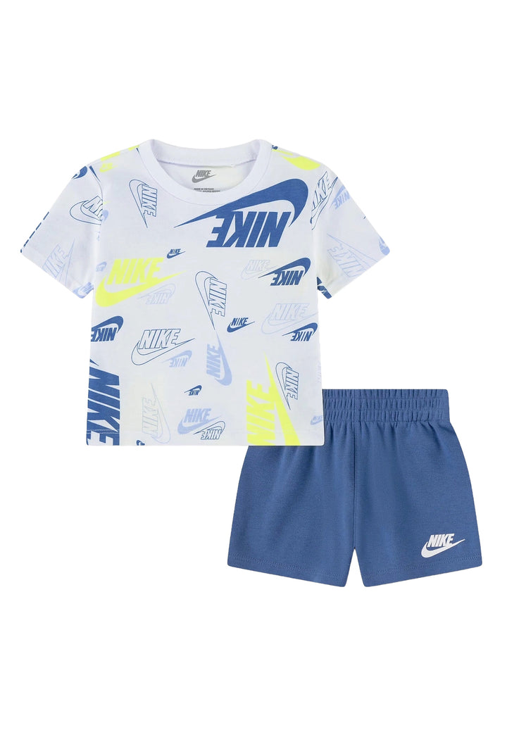Completo bianco-blu per bambino