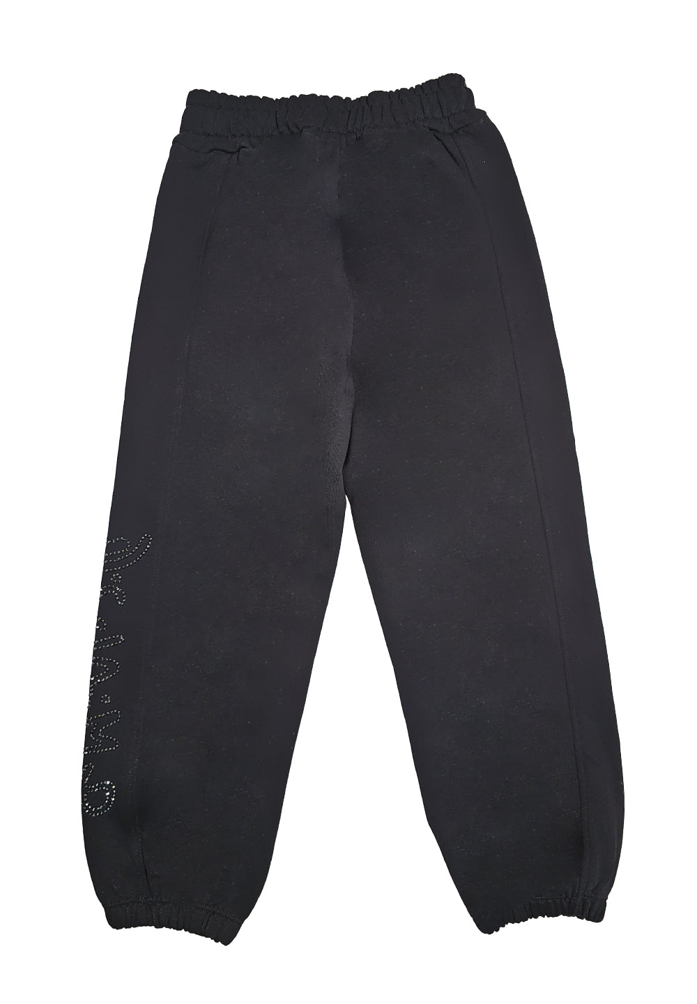 Pantalone felpa nero per bambina