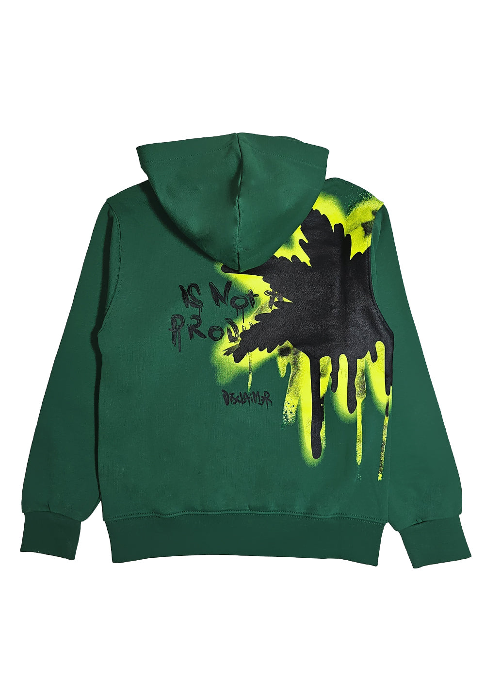 Felpa cappuccio verde per bambino