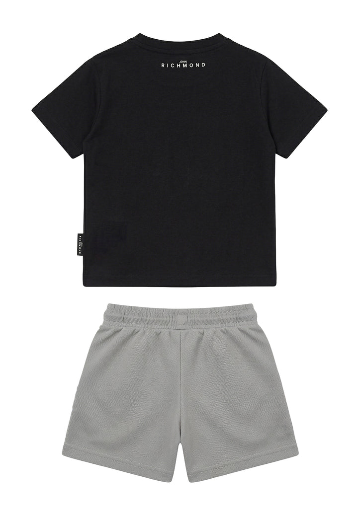 Completo nero-grigio per bambino