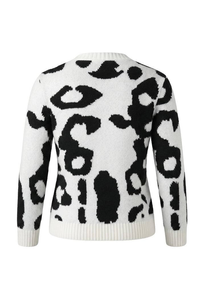 Cardigan bianco-nero per neonata