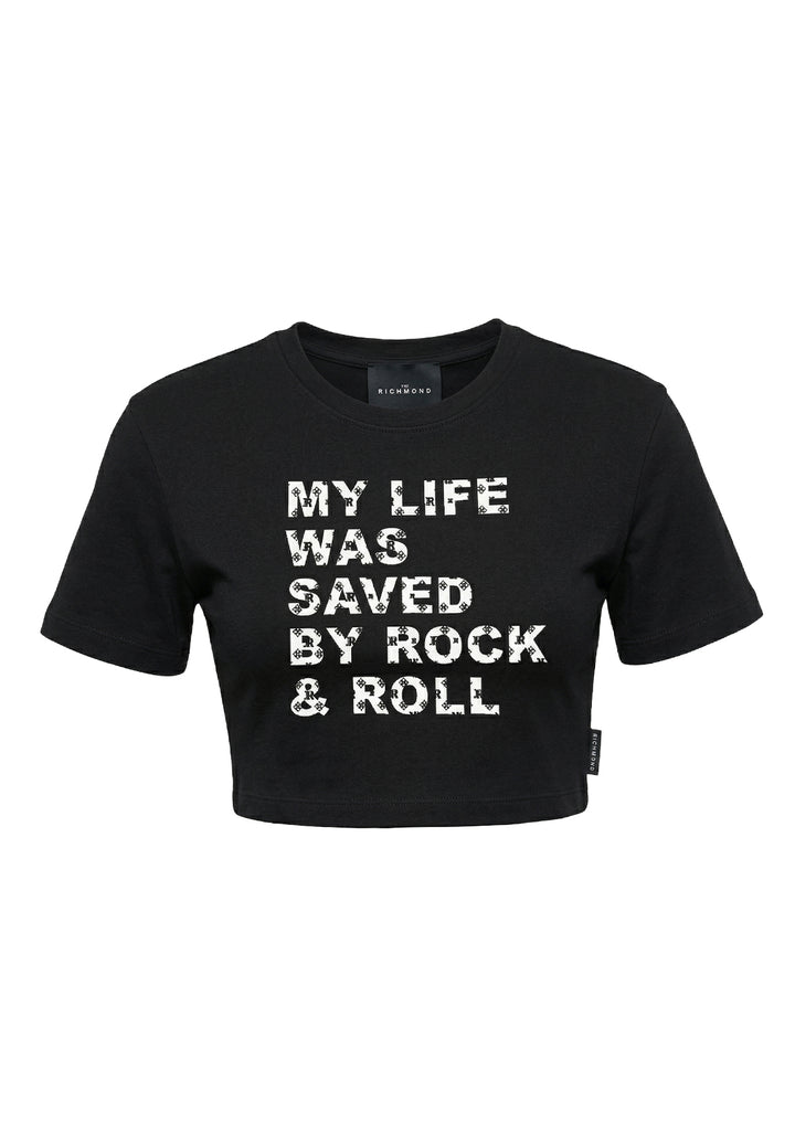T-shirt nera per bambina