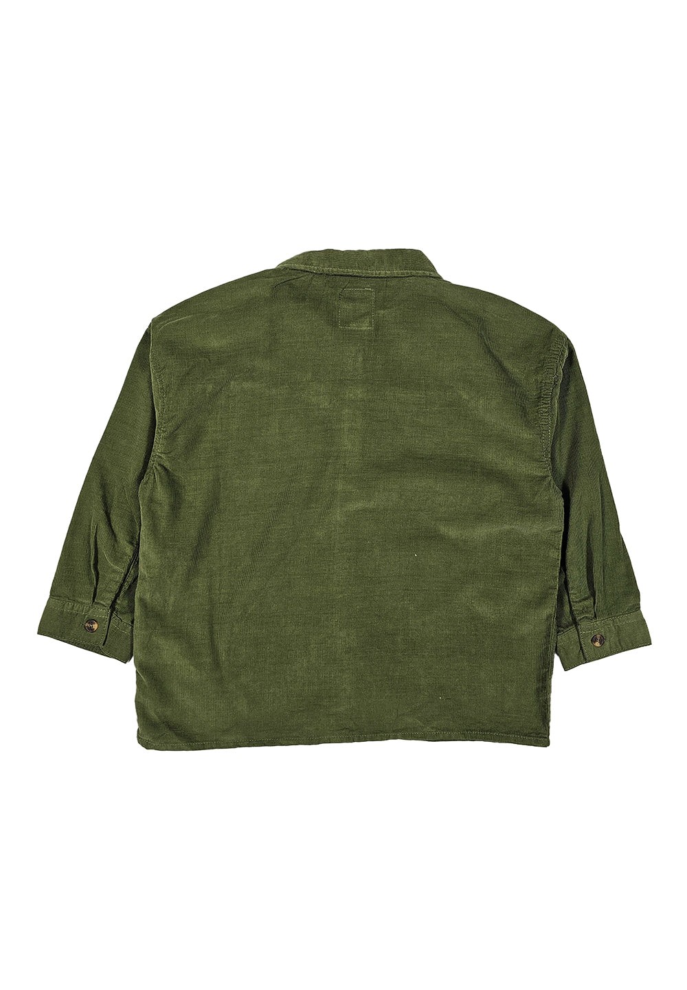 Green velvet shirt for boys