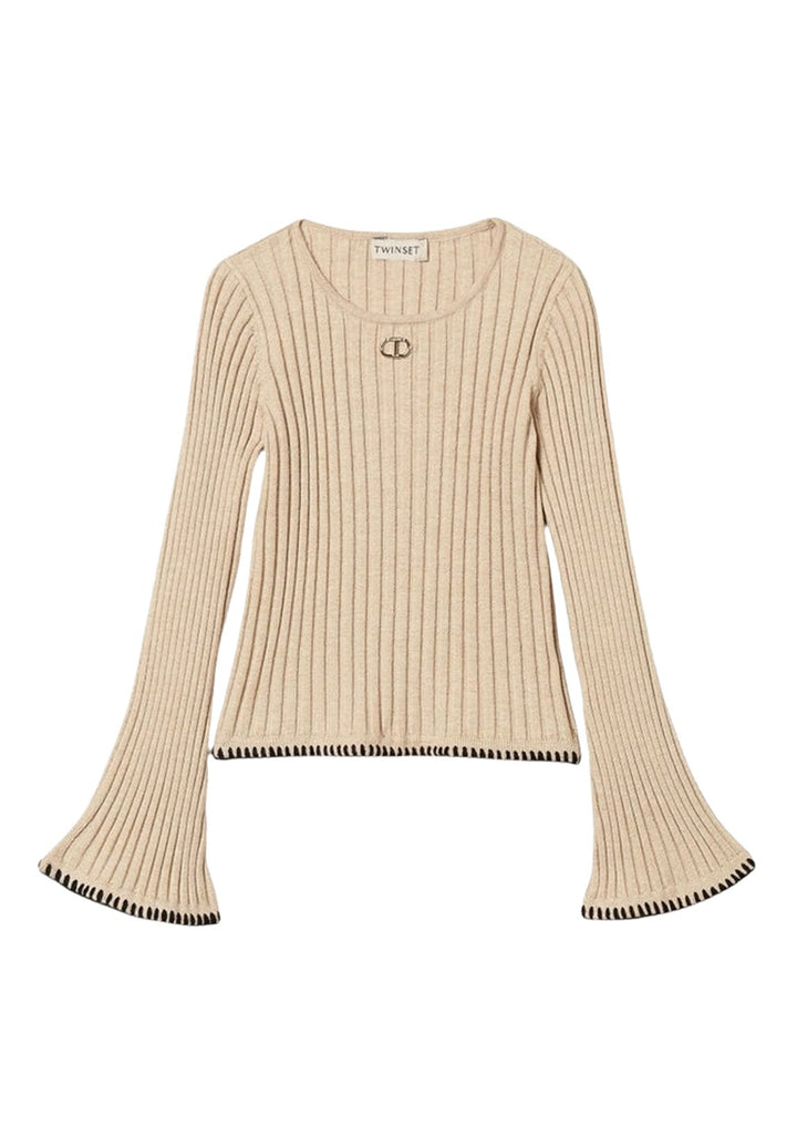 Maglione beige per bambina